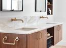 Brizo Luxe Gold Single Handle Wall Mount Bathroom Sink Faucet 