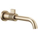 Single Handle Wall Mount Bathroom Sink Faucet in Luxe Gold