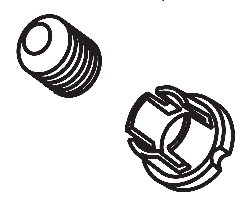 Delta Faucet Luxe Gold HANDLE SET SCREW AND BUTTON 