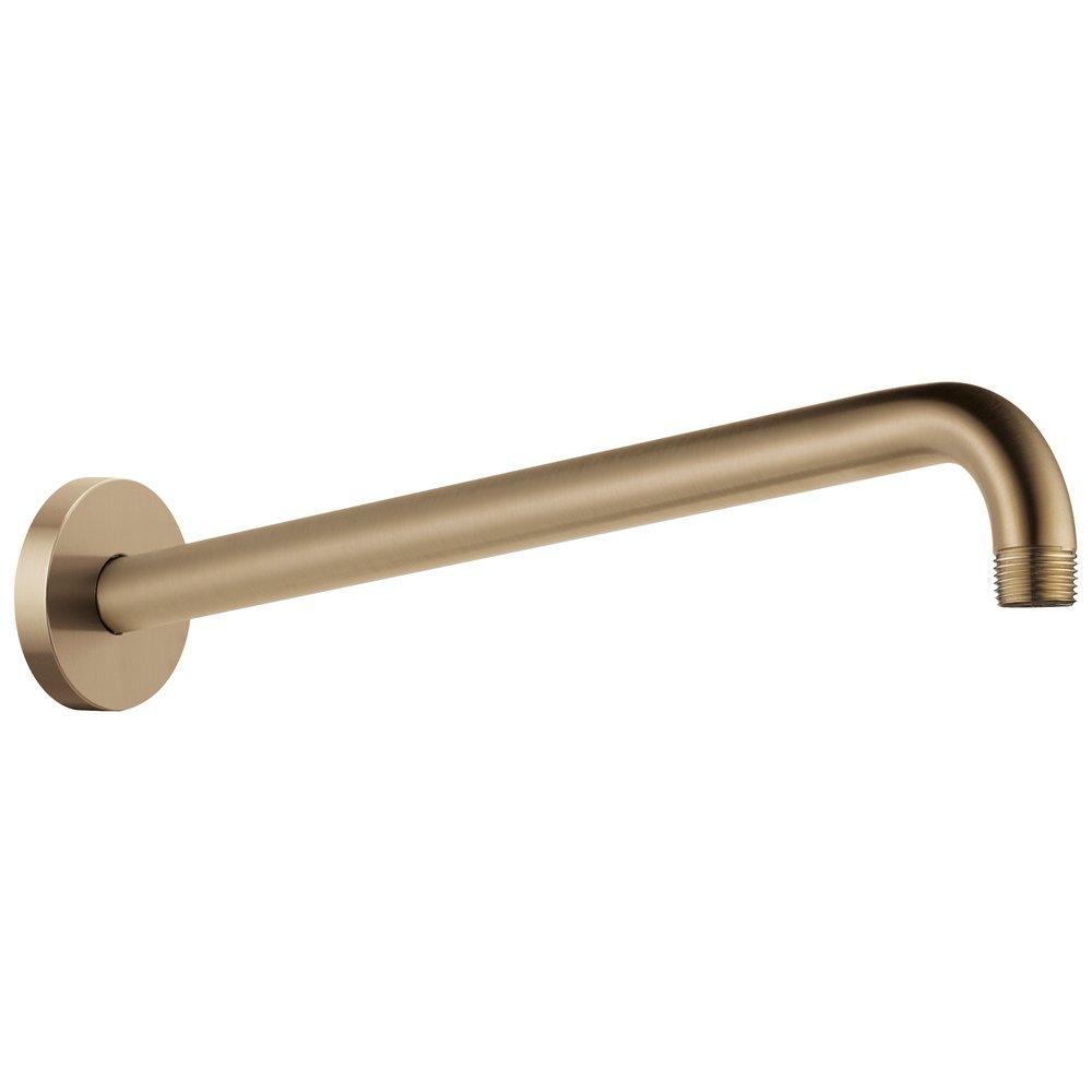 Brizo Luxe Gold 1/2 x 16 in. NPT Solid Brass Shower Arm and Flange 