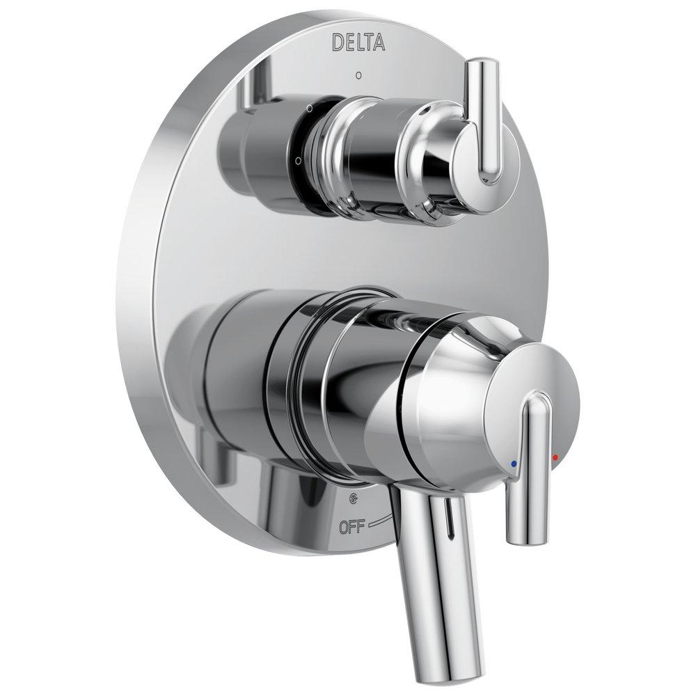 Delta Faucet Chrome 6-5/8 in. Valve Trim with 3-Setting Integrated Diverter 
