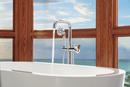 Brizo Polished Chrome/Teak Wood SINGLE-HANDLE FREESTANDING TUB FILLER HANDLE KIT - LEVER 
