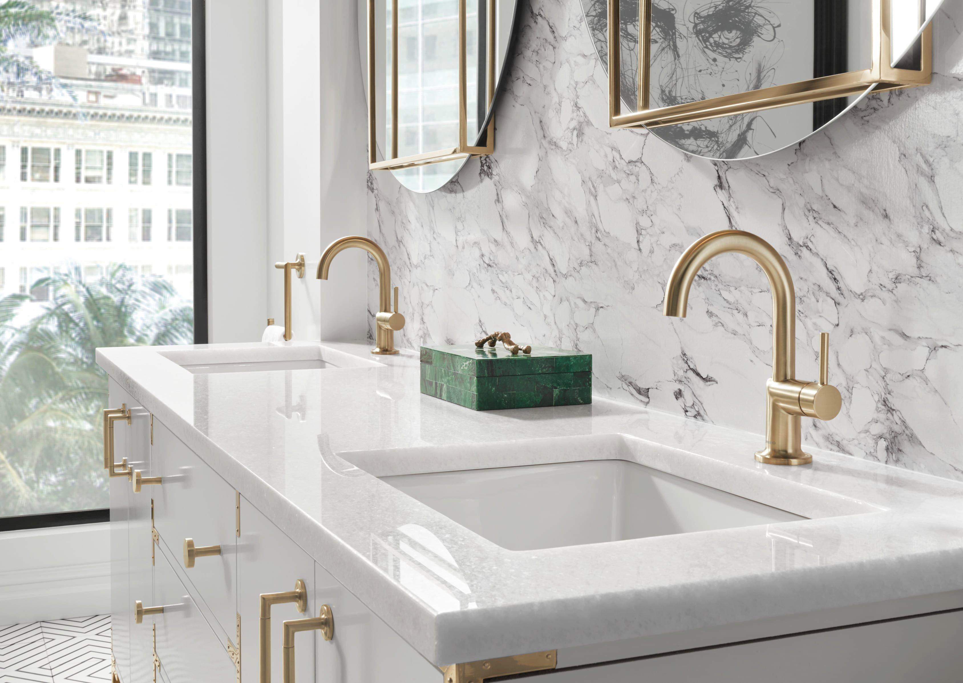 Brizo Luxe Gold 2-3/4 x 3-39/64 in. Bathroom Sink Drain 