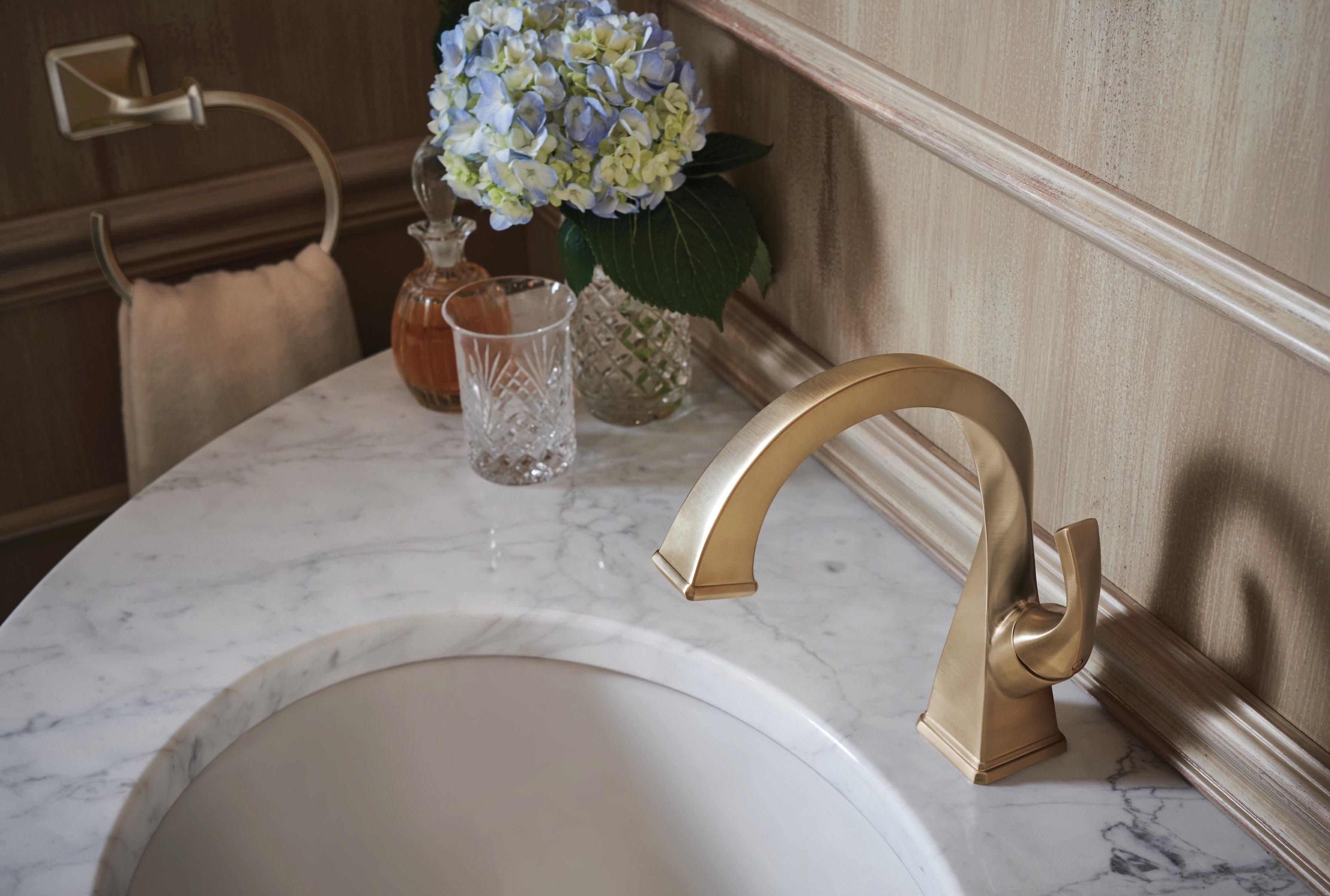 Brizo Luxe Gold 2-3/4 x 3-39/64 in. Bathroom Sink Drain 