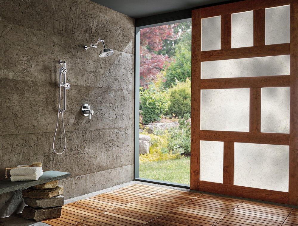 Brizo Chrome Jointed Shower Arm and Flange 