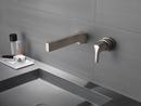Delta Faucet Brilliance Stainless Wall Mount Lavatory Faucet with Single Lever Handle 