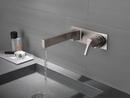 Delta Faucet Brilliance Stainless Wall Mount Lavatory Faucet with Single Lever Handle 