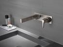 Delta Faucet Brilliance Stainless Wall Mount Lavatory Faucet with Single Lever Handle 