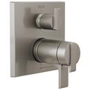 Delta Faucet Brilliance&reg; Stainless 6-13/16 in. Valve Trim with 3-Setting Integrated Diverter 
