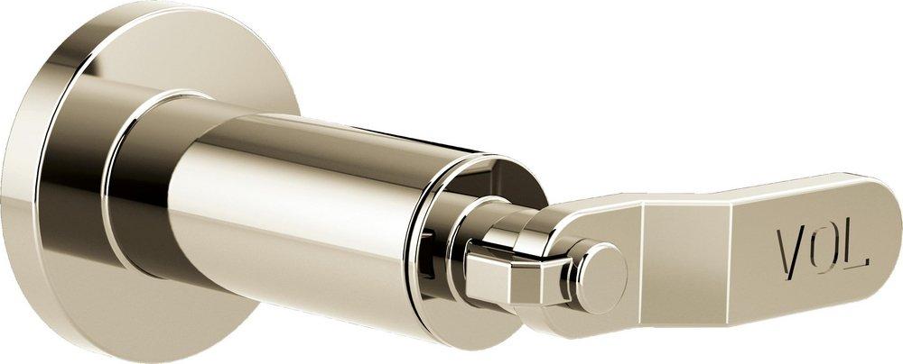 Brizo Polished Nickel Tub and Shower Volume Control Valve Trim with Single Industrial Lever Handle 