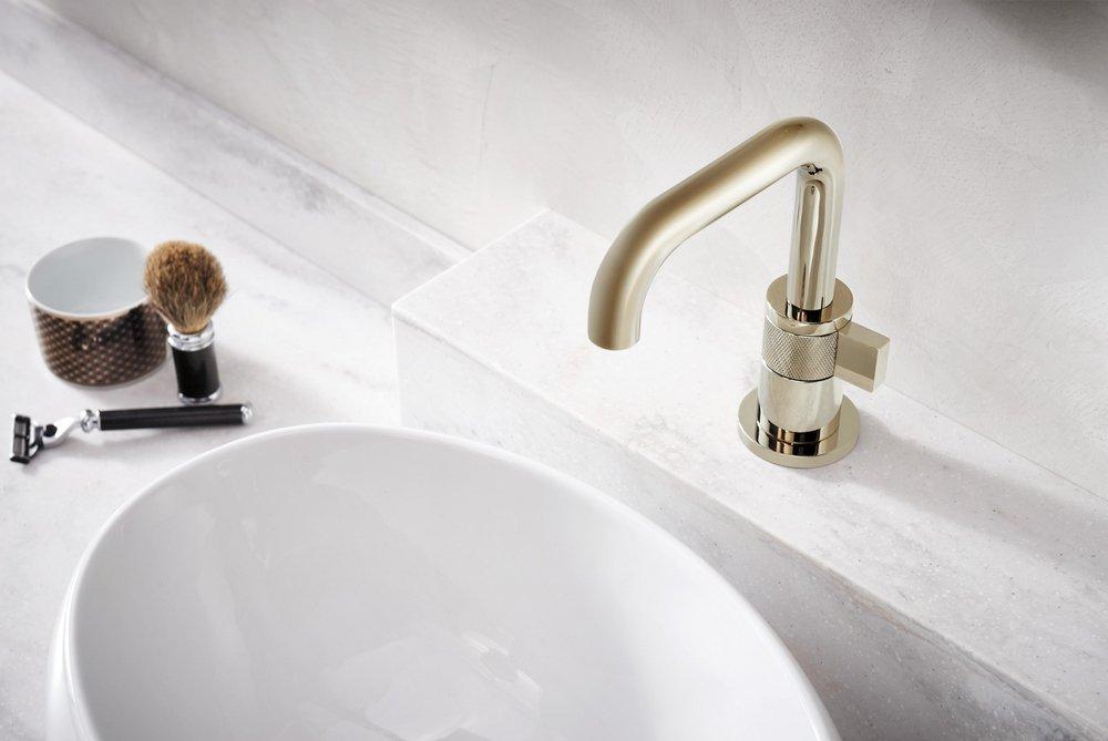 Brizo Brilliance Polished Nickel Single Handle Monoblock Bathroom Sink Faucet 