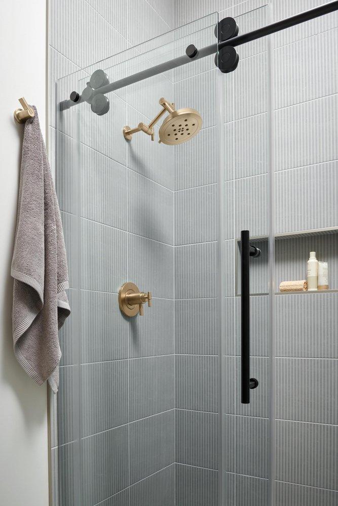 Brizo Brilliance Luxe Gold TempAssure&reg; Thermostatic Valve Trim T-Lever Handle 