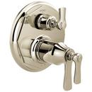 Two Handle Thermostatic Valve Trim with Integrated Diverter & Volume Control in Polished Nickel