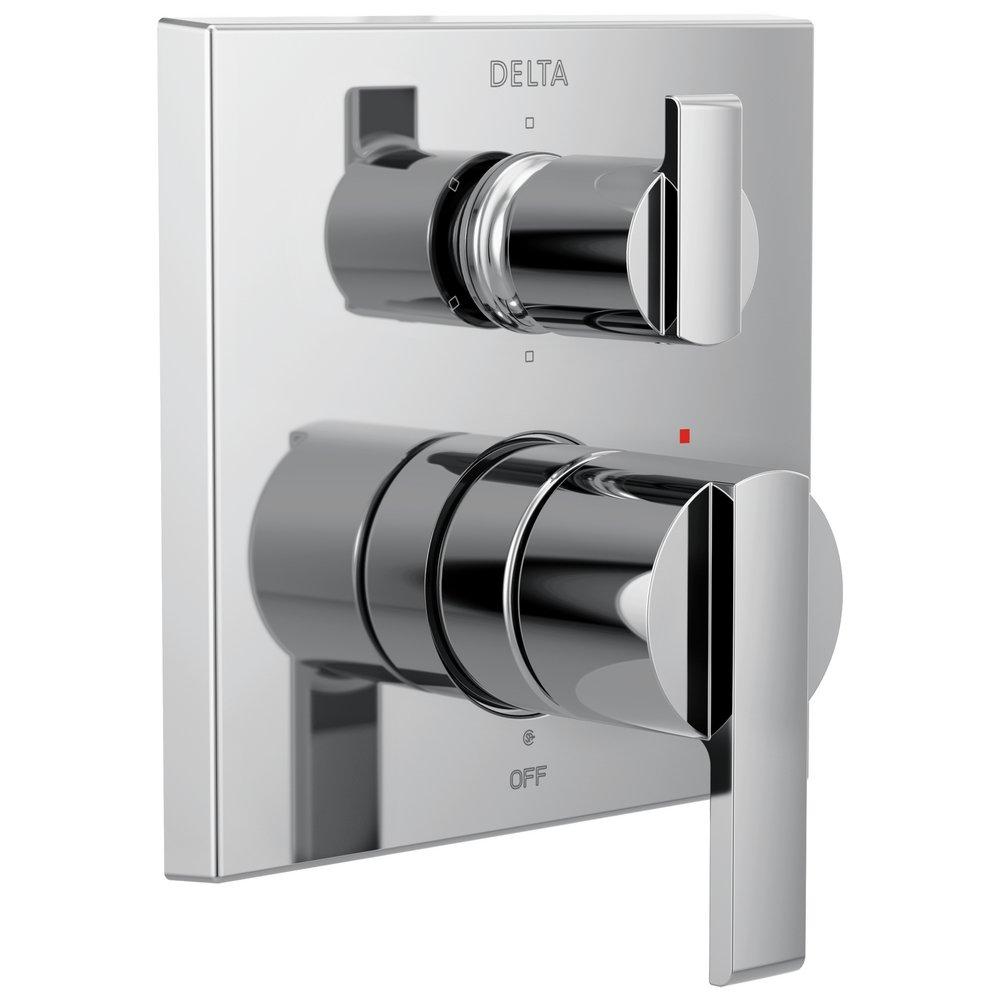 Delta Faucet Chrome 6-13/16 in. 6-Setting Integrated Diverter Valve Trim 