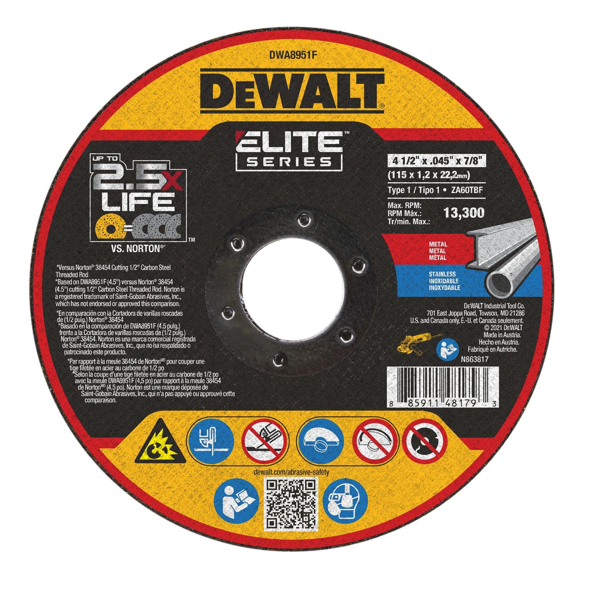 DEWALT 7/8 in. Treated Aluminum Oxide Cut-Off Wheel 