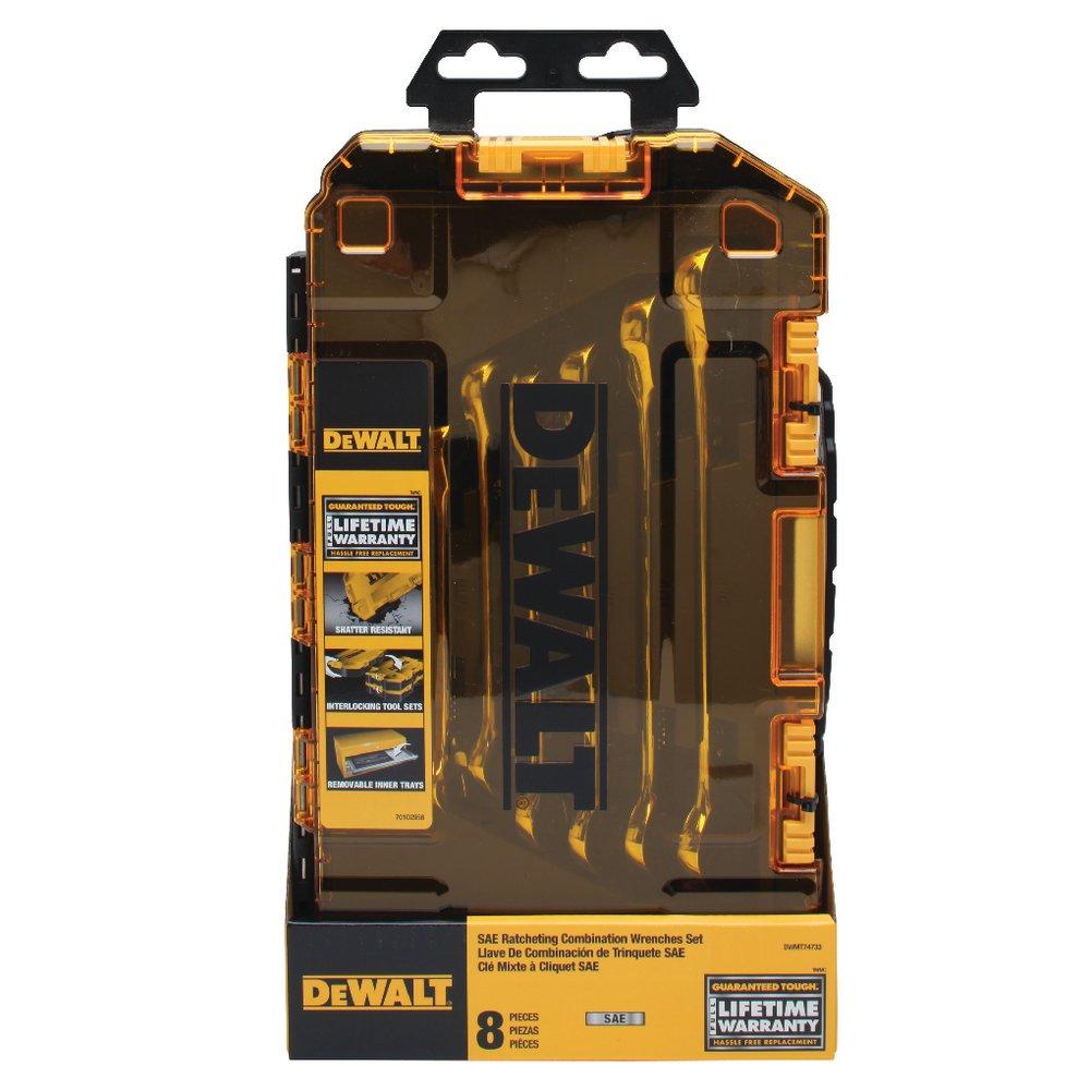 DEWALT Polished Chrome Ratcheting Combination Wrench Set 