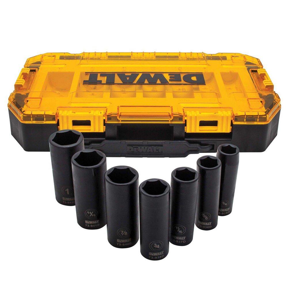 DEWALT Drive Impact Socket 7 Piece 6-point 