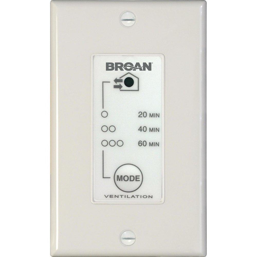 Broan White 120V 1-3/8 in. HVAC Fan Control 