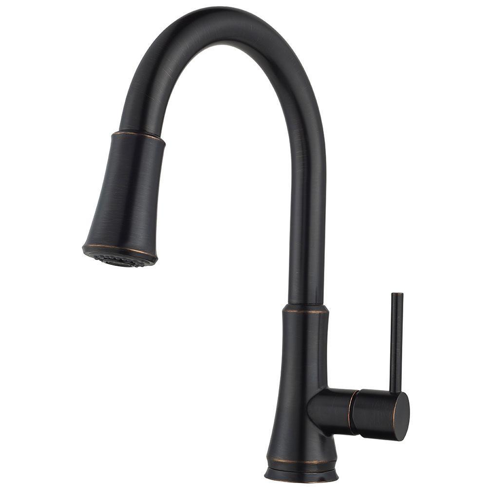 Pfister Tuscan Bronze Single Handle Pull Down Kitchen Faucet 