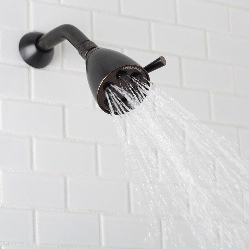 Speakman Oil Rubbed Bronze Multi Function Flood, Full and Rain Showerhead 