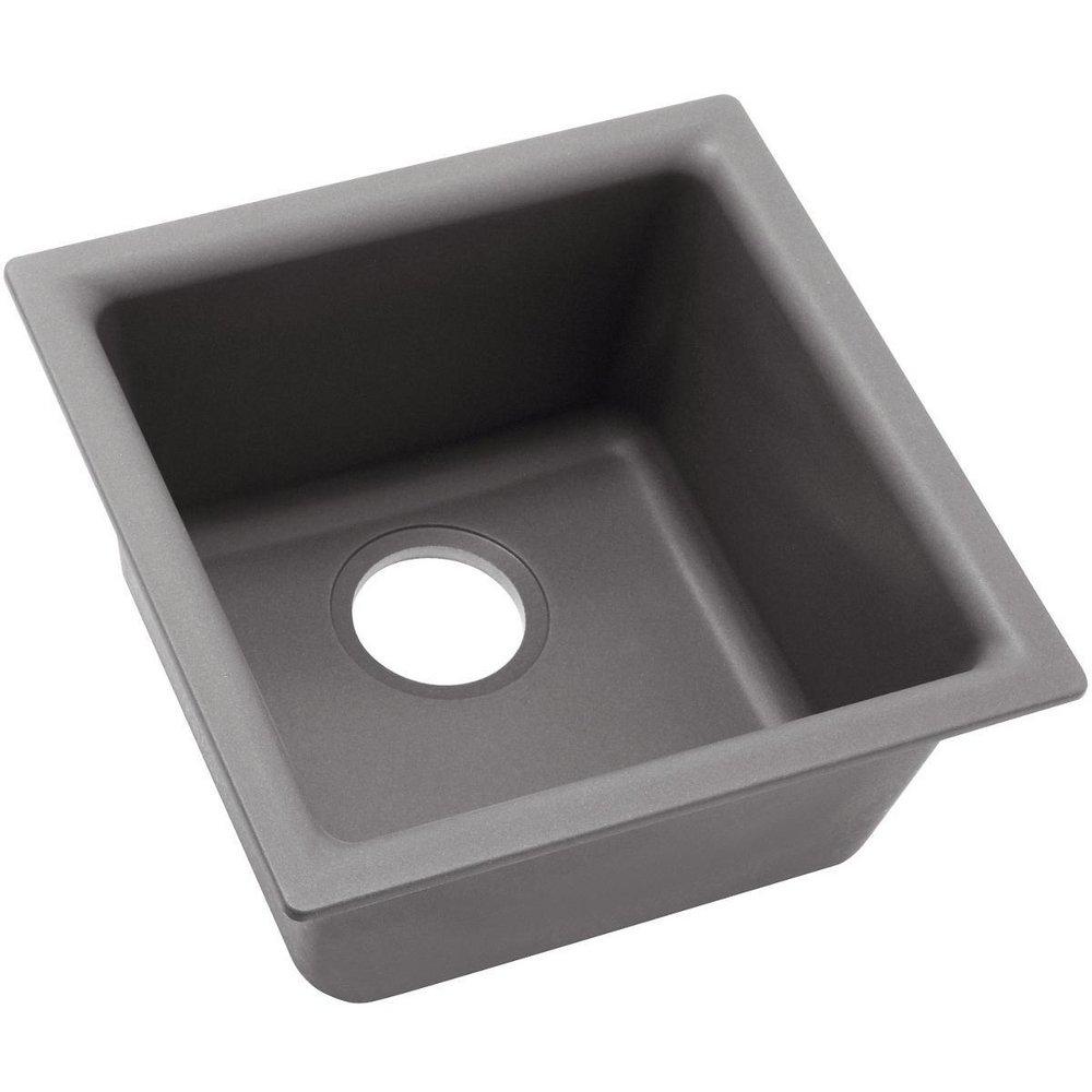 Elkay Greystone 15-3/4 x 15-3/4 in. Drop-in and Undermount Quartz Bar Sink 