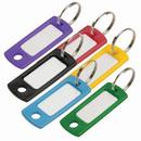 Key Tag with Ring in Black, Blue, Green, Purple, Red and Yellow 20 Pack
