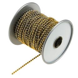 1/8 in. x 100 ft. Brass Ball Chain in Yellow Brass