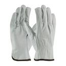 XL Size Cowhide Leather Drivers Gloves in Natural
