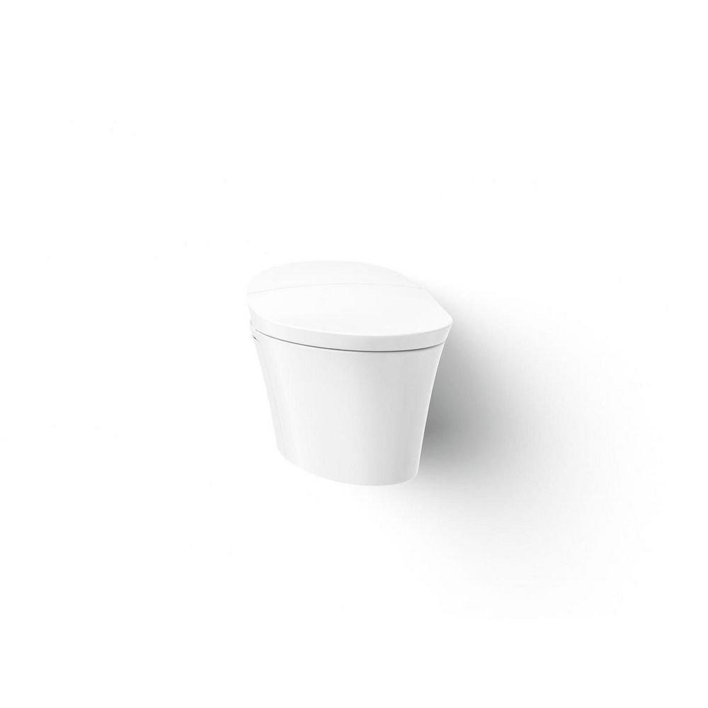KOHLER White 1.6 gpf Elongated Wall Mount One Piece Toilet 