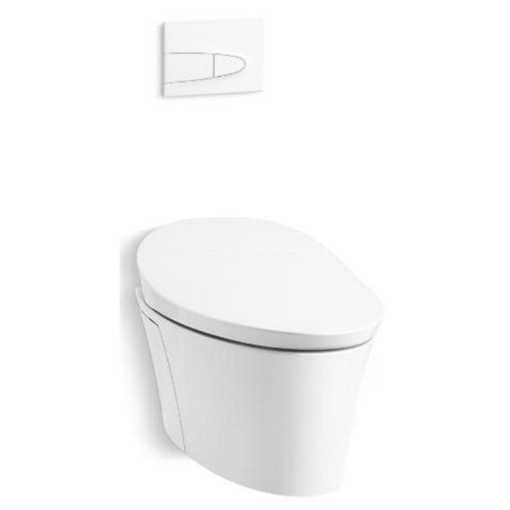 KOHLER White 1.6 gpf Elongated Wall Mount One Piece Toilet 