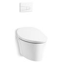 0.8 gpf/1.6 gpf Elongated Dual Flush One Piece Smart Toilet in White