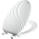 Mayfair by Bemis White Elongated Closed Front with Cover Toilet Seat 