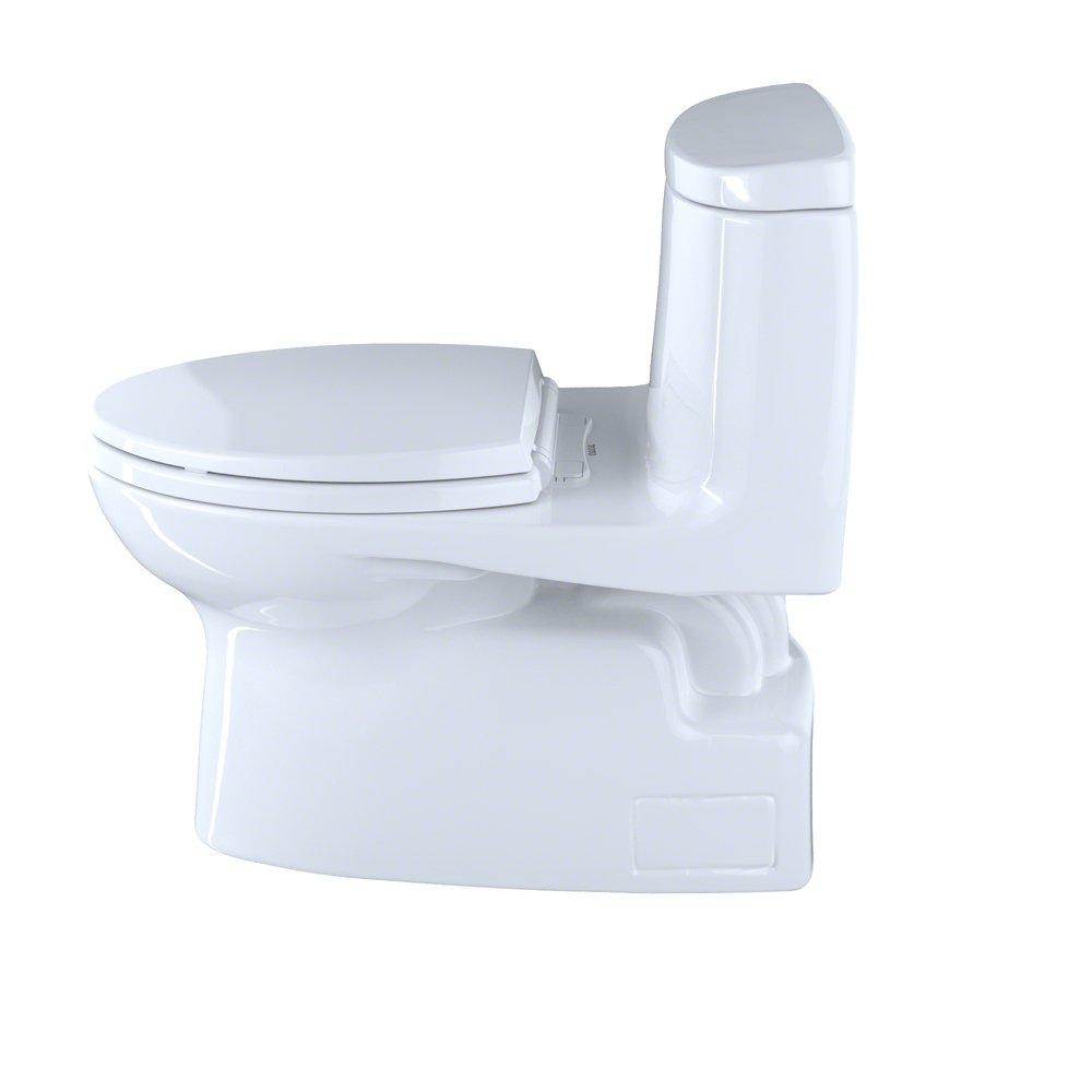 TOTO Cotton 1 gpf Elongated One Piece Toilet with Left-Hand Trip Lever 