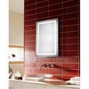 Elegant Lighting Glossy White Frameless Rectangle Mirror with LED in Glossy White 