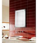 Elegant Lighting Glossy White Frameless Rectangle Mirror with LED in Glossy White 