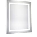 30 x 24 in. Frameless Rectangle Mirror with LED in Glossy White
