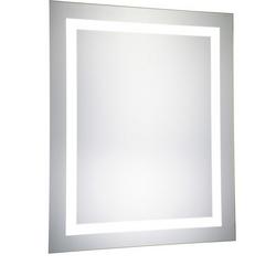 30 x 24 in. Frameless Rectangle Mirror with LED in Glossy White