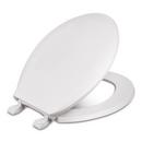 Plastic Closed Front Toilet Seat with Cover in White