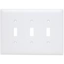 3-Gang Toggle Wall Plate in White