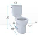 TOTO Cotton 1.28 gpf Round Two Piece Toilet 
