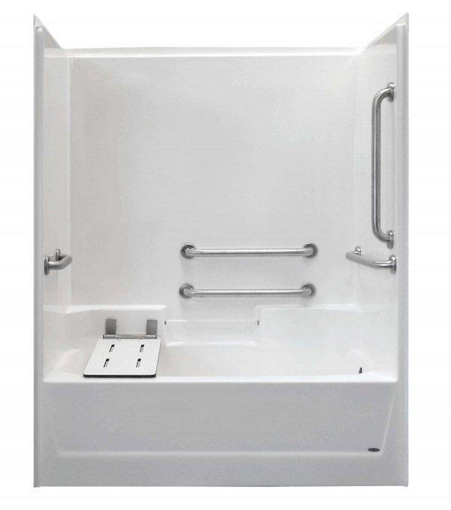 Warm Rain White 60 x 32-1/2 in. Tub & Shower Unit 
