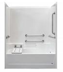 Warm Rain White 60 x 32-1/2 in. Tub & Shower Unit 