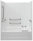 Tub & Shower Unit in White with Left Drain