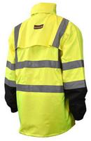 Radians Hi-Viz Green Polyester Rain Jacket in Hi-Viz Green 