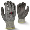 Radians Grey 13G Cut Level A2 Polyurethane Dipped Palm Work Gloves 