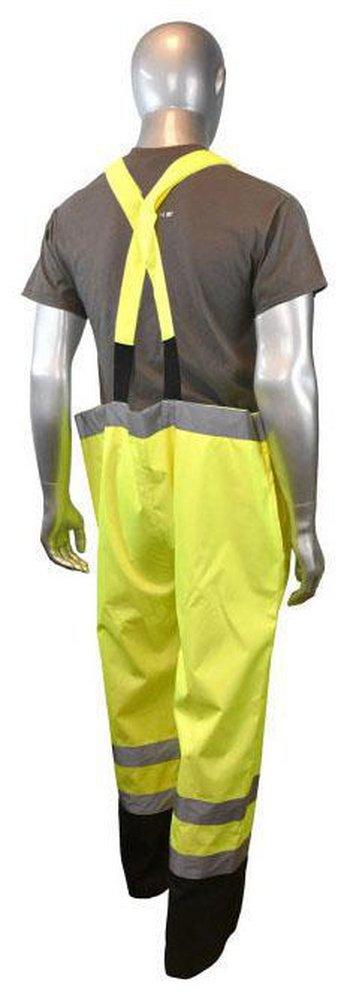 Radians Hi-Viz Green Polyester Rain Bib in Hi-Viz Green 
