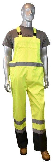 Radians Hi-Viz Green Reusable Plastic Bib Pants in Hi-Viz Green 