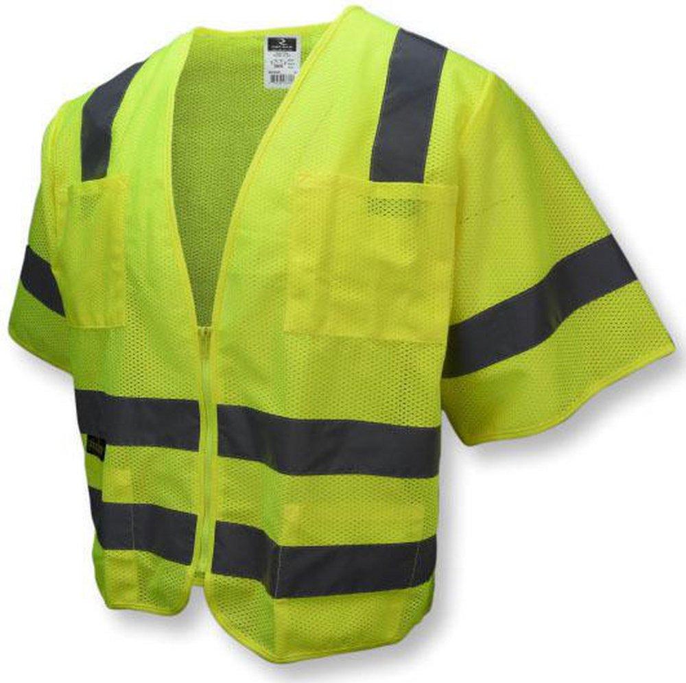 Radians Hi-Viz Green STD CL 3 VEST MESH ZIP GR L 