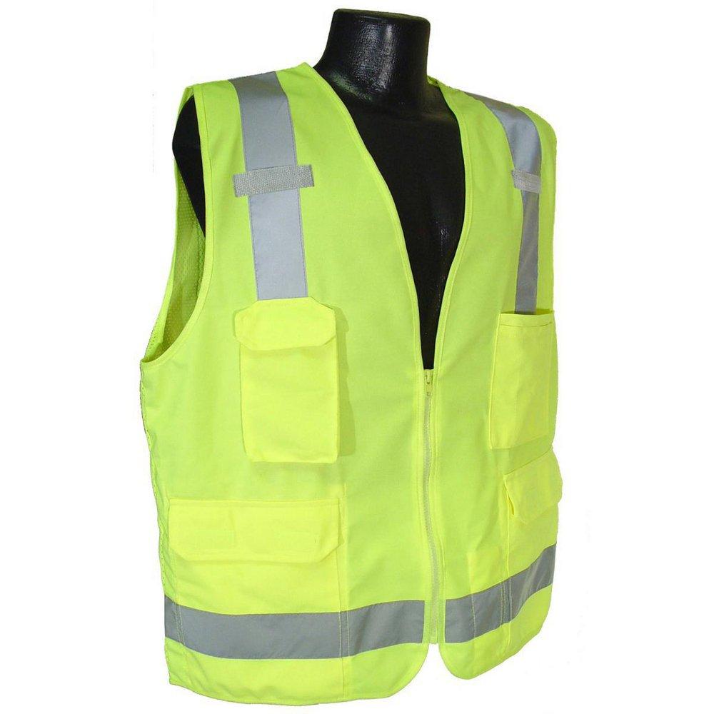 Radians Hi-Viz Green Surveyor Safety Vest with 2-Tone in Hi-Viz Green 