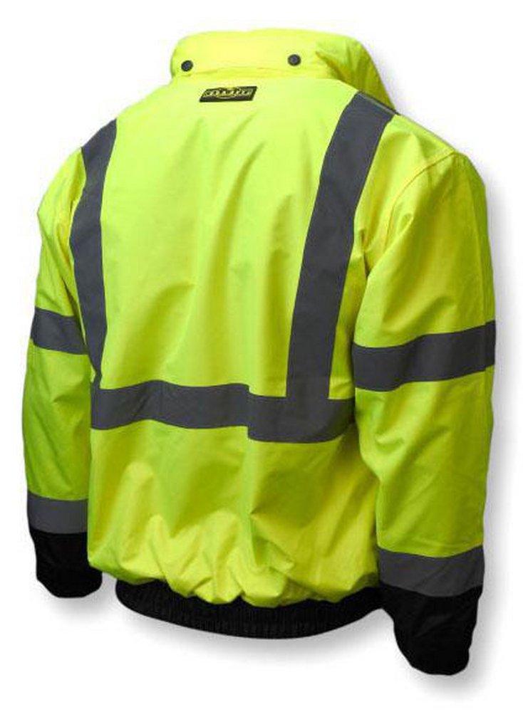 Radians Hi-Viz Green 3-in-1 Deluxe Bomber Jacket in Hi-Viz Green and Black 